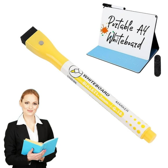 AKEGAMN Liquidation! Petit Tableau Blanc Double Pliage Tableau Blanc Portable Matériau Doux pour la Peau pour Étude Réunion Gribouillage Planification Brun (10 ml) [Design Portable] AMG Petit Tableau Blanc Est l'ID