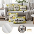thumbnail image 5 of Lemon Farmhouse Outdoor Pillow Covers 16x16 Set of 2,Waterproof Patio Throw Pillowcase Protectors,Summer Fruit Botanical Beige Burlap Decorative Pillow Shams Cushion Covers for Seat Bed Couch Sofa, 5 of 8