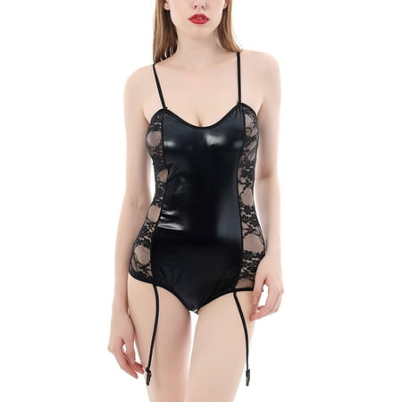 

Overbust Corselet Punk Style Clothes Removable Strap Leather Corset Women Bralette Lenceria