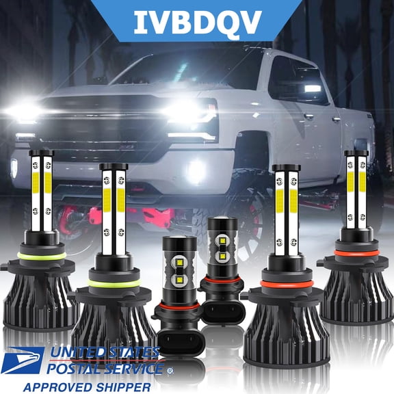 For GMC Sierra 3500 2003-2006
  Led Headlight Bulbs 9005 9006 9145 High&Low&Fog Beam 4pcs