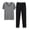 Gray, variant on L-4X Plus Size Mens Pajama Sets Big & Tall Soft-Modal Loungewear Outfits 2 Pack Short Sleeve T-Shirts and Pants Sleepwear Set with Pockets