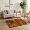 thumbnail image 3 of ODIKA Southwestern Motif Stacked Bands Border Stripe Stepped Aztec Flowing Dynamic for Dorm Room, Small Living Apartment, Stain Resistant Low Profile, 3 of 7