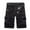 Black, variant on JIUKU Mens Cargo Shorts High Waisted Casual Solid Color Lightweight Summer Outdoor Workout Shorts Without Belt