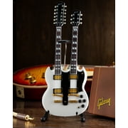 Gibson SG EDS-1275 Doubleneck White 10 Inch Miniature Guitar Replica