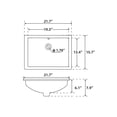 thumbnail image 2 of Ceramic undermount bathroom vessel sink con overflow, rectangle, blanca: 21.7 * 15.7 * 7.9inch/20.3 * 15.2 * 7.9inch, 2 of 8