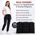 thumbnail image 7 of BILLIONHATS 24 Pack of Wholesale Womens Jogger Sweatpants, Bulk Comfy Fleece-Lined Joggers with Ribbed Cuffs for Charities & Homeless Shelter Donations, Color Black, Size Large, 7 of 7