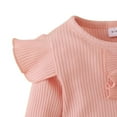 thumbnail image 6 of Bullpiano 3PCS Newborn Infant Baby Girl Clothes Long Sleeve Romper Cute Pants Headband Infant Girl Clothes Set, 6 of 9