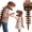 Brown, variant on Plush Dinosaur Skeleton Halloween Costume - Wearable Spinosaurus Skull Mask & Spine Tail - Silly Dino Dress Up Outfit - Funny Prehistoric Party Cosplay