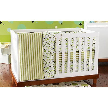 Sumersault - Bubble Fun 4-Piece Crib Bedding Set, Green
