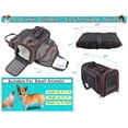 thumbnail image 2 of Pet Carrier Expandable for Cats, Dogs, and Small Animals - Airline Travel-Ready TSA Approved - 4 Sided, Expandable, Breathable, Collapsible, Removable Fleece Pad, Multiple Pockets for Travel, 2 of 8