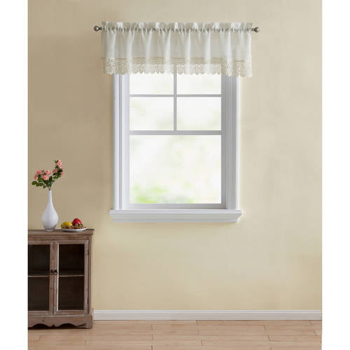 Better Homes and Gardens Lace Leaves Kitchen Curtain Tiers and Swag ...