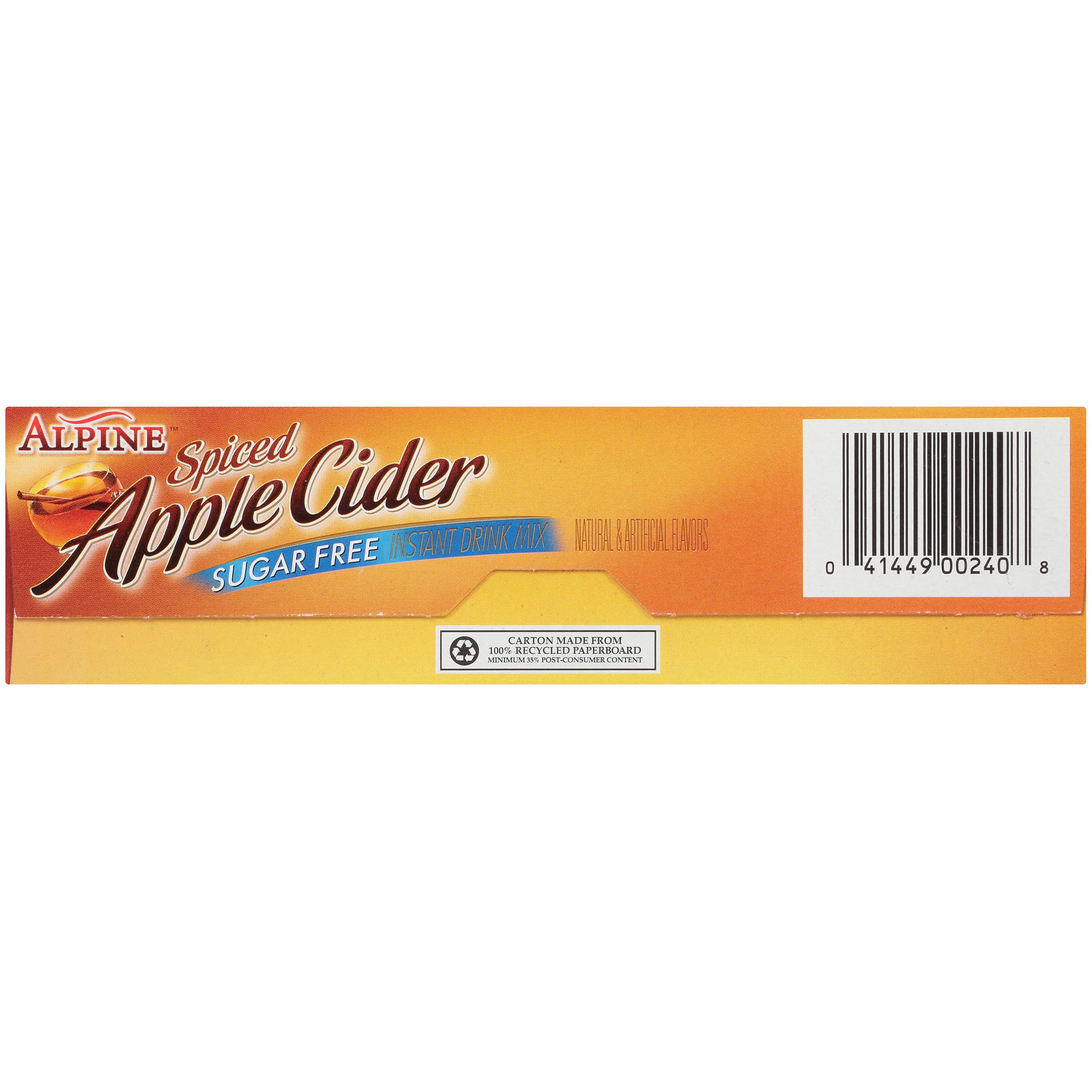 Alpine Sugar Free Spiced Apple Cider Instant Drink Mix 10 0 14 Oz Pouches Walmart Com Walmart Com