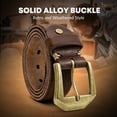 thumbnail image 5 of JASGOOD Genuine Leather Belt for Men Handmade Heavy-Duty Work Belt for Jeans Pants Holiday Gifts, 5 of 9