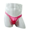 thumbnail image 2 of BKQCNKM Thongs Crotchless Panties underwear Panties Men's Comfortable Satin Underwear Men's Underwear Panties Hot Pink One Size, 2 of 5