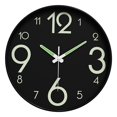 thumbnail image 2 of Lipstore Glow in The Dark Wall Clock 25cm Timepiece for Living Room Office Decoration Style C, 2 of 8