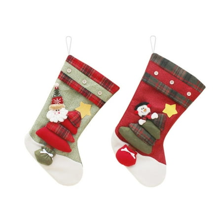 

Christmas Tree Hanging Stockings Decoration Small Candy Gift Bag Santa Snowman Decorative Socks New Year Ornament Party Decor Christmas Ceiling Decorations Hanging Glam Decorations for Party Car