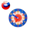 thumbnail image 1 of Wooden Clock Educational Toy, Cognitive Learning Clock Toy Colorful Appearance Intellectual Development Time Identification  for School Use for Kids Blue Clock, 1 of 7