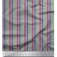 thumbnail image 1 of Soimoi Satin Silk Fabric Vertical Stripe Print Fabric by the Yard 42 Inch Wide, 1 of 1