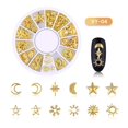 thumbnail image 2 of 1 Boxes Nail Art Rhinestones, 3d Nail Art Decorations, Mix Size Nail Beads Glitter Rhinestones Gold Metal Hollow Rivet Nail Art Star Moon Sun Nail Acc Starry sky, 2 of 5