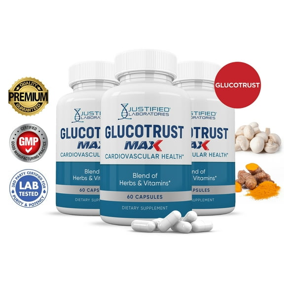 (3 Pack) Glucotrust Max 1Max Advanced Formula 1295MG 180 Capsules