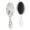 White-235, variant on Floral and Leopard Print Hair Brush, Artistic Watercolor Detangler with Rustic Farmhouse Boho Style