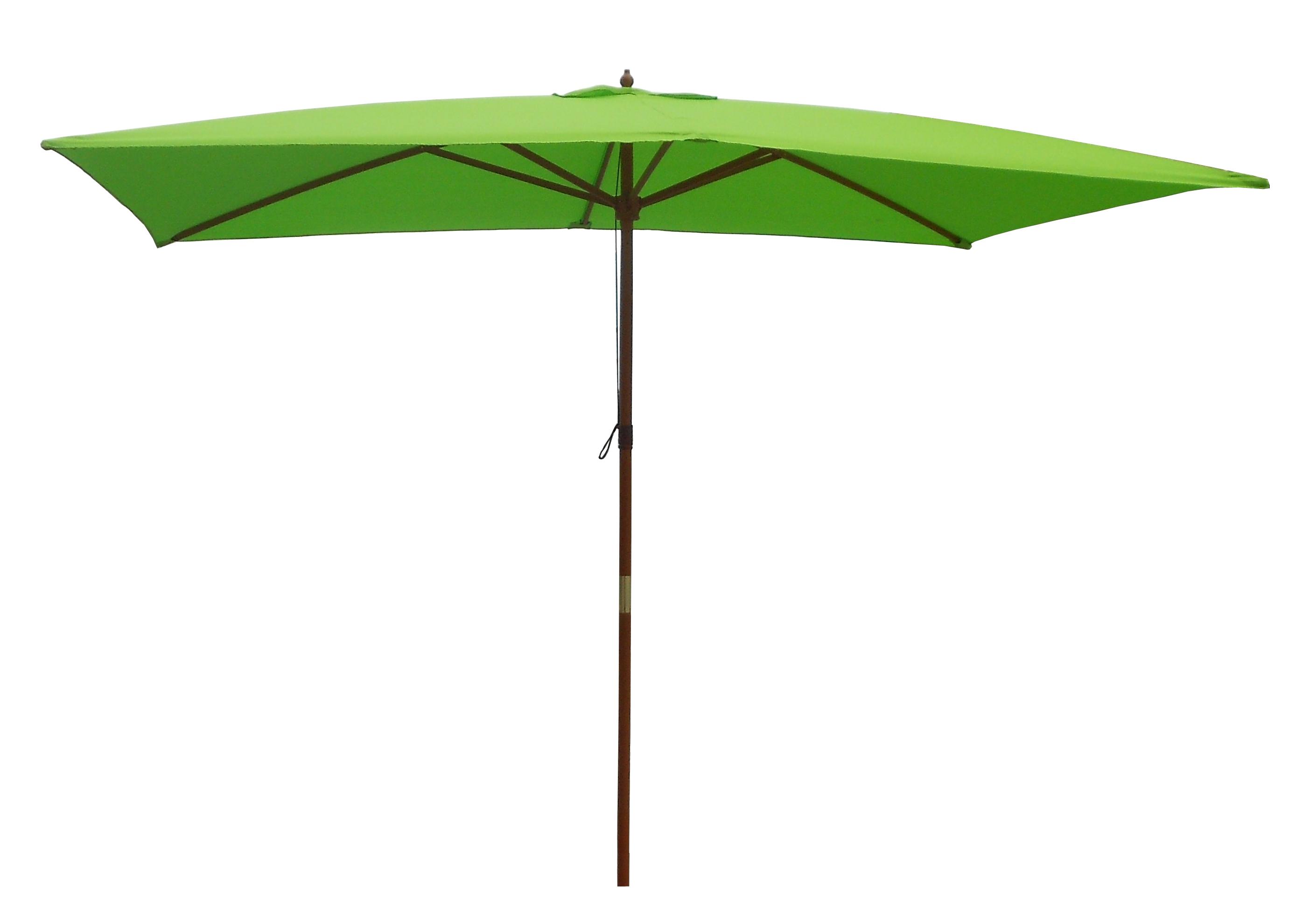 International Concepts Rectangular Market Umbrella, Lime Green