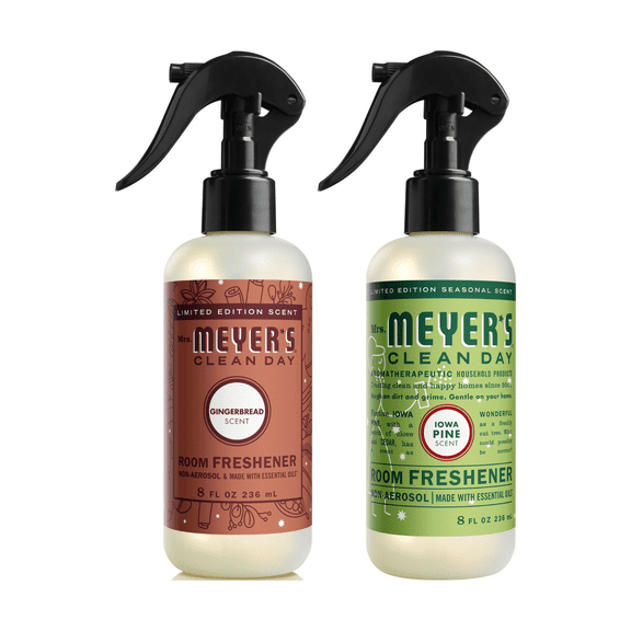 Mrs. Meyer’s Clean Day ROOM FRESHENER 2 Pack Variety, Gingerbread 8 fl oz, Iowa Pine 8 fl oz, 1 ct