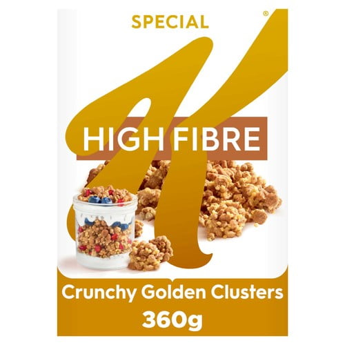 Kellogg Special K Crunchy Golden Clusters Breakfast Cereal 360g, British Import (Pack of 3)