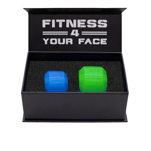 Jawzrsize Pop 'N Go Beginners Pack with 2 Unique Levels of Resistance Pop 'N Go Jaw Exercisers | 20 and 30 LBS of Resistance