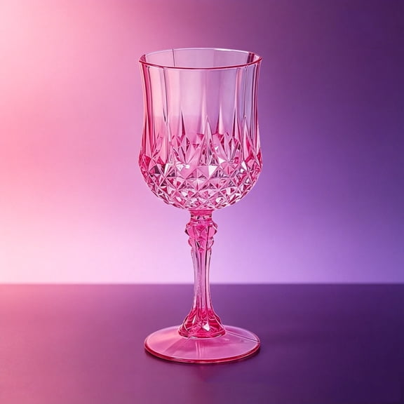 Luckky Diamond Patterned Stemmed Wine Glasses,Embossed Colored Champagne Glasses,Elegant Decorative Glass Cups for Wedding Banquet,Home Bar,Party Table Decor