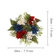 thumbnail image 3 of mfyjkho Independence Day Candle Holder Wreath, Artificial Daisy Flower Ring, Centerpiece Decoration for Holiday Party Table, 7.87 Inches, 1 Pack, 3 of 7