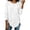 *White, variant on VBVC Women's Crew Neck Tunic Sweatshirt , Ladies' Long Sleeve Side Button Pullover , Casual Fall Curved Hem Tops For Women, Hot Pink , S-2XL