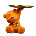thumbnail image 4 of Bonita estatua de oso, bandeja para llaves, contenedor de artículos diversos, bandeja de joyería creativa, organizador de escritorio para Bar, comedor Naranja, 4 of 8
