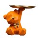 thumbnail image 4 of Bandeja para guardar llaves con forma de oso, escultura de animal, organizador de mesa, joyero Naranja, 4 of 9
