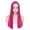 Hot Pink, variant on BERON Wine Red Long Straight Wigs Charming Women Girls Middle Part Wigs Heat Resistant Synthetic Hair Wigs