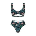 thumbnail image 4 of Rocae Flamingos And Birds for Bikini Set for Women Two Piece Sexy High Swimsuits Split Crossover Bikini X-Large, 4 of 9