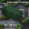 thumbnail image 4 of Autlaycil 13 ft Large Rectangle Umbrella with 36 Solar Lights and Crank System for Garden, Deck, Poolside, Patio, Green, 4 of 7