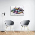 thumbnail image 4 of Lips Graffiti Canvas Wall Art Poster Prints Colorful Picture Artwork Sexy Lips Wall Decor for Bedroom Living Room Office Decoration - 12x18 Inch, 4 of 6