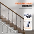 thumbnail image 4 of Galvanized Steel Staircase Balusters 44 x 0.5 Inch Decorative Banister Spindles 10 Pack Hollow Double Basket Design with Shoes Screws, 4 of 6