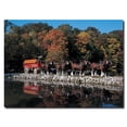 thumbnail image 2 of Clydesdales in Fall by Stone Pond - 14 x 19 Canvas Art Ready to Hang, 2 of 2