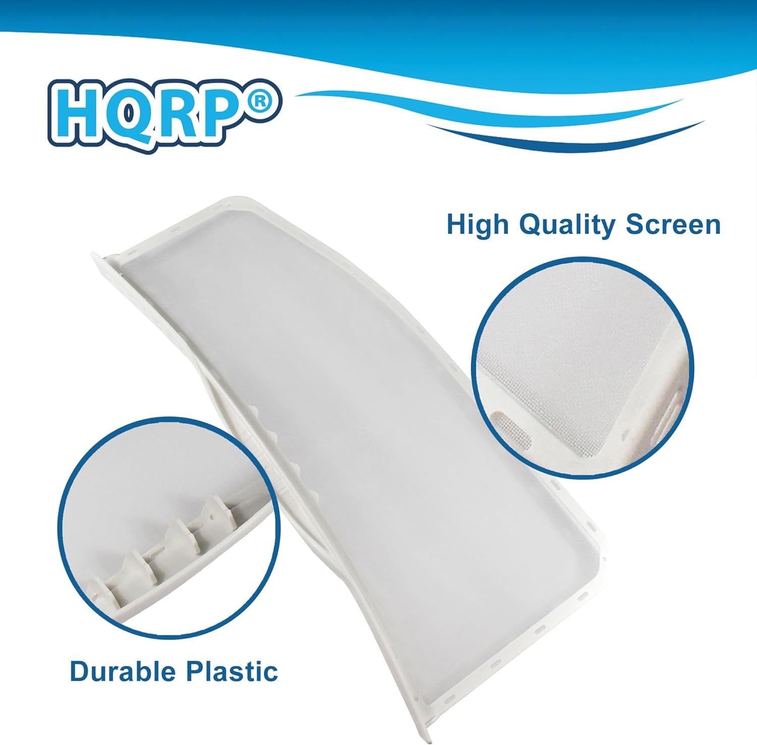 HQRP 2-Pack WP37001142 Dryer Lint Filter Replacement for Whirlpool Amana Maytag AP6008778 37001142 40124401 PS11741919 Y503627
