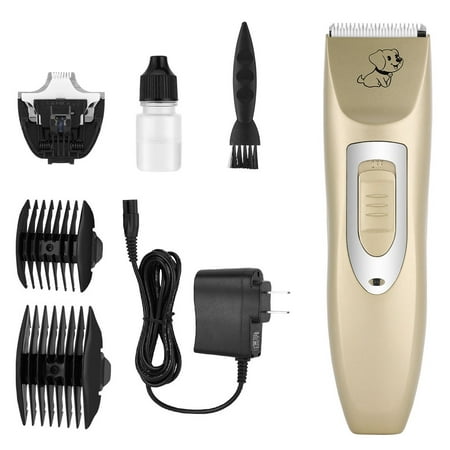 Electric Pet Dog Grooming Kit, Pet Hair Cutting Low Noise Rechargeable Cordless Dog Cat Electric Quiet (Best Lighting For Cutting Hair)