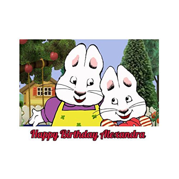 1/4 Sheet Max and Ruby Edible Frosting Cake Topper 78837