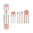 thumbnail image 2 of 5 In 1 Makeup Brushes Kit, Multifunctional Portable Foundation Loose Powder Eyeshadow Eyebrow Lip Brush Set Portable 5 In 1 Cosmetic Brush for Office Dating Travel Use, 2 of 8
