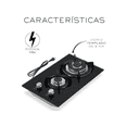 thumbnail image 4 of Parrilla A Gas Cristal Templado 2 Quemadores Negro, 4 of 5
