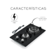 thumbnail image 4 of Parrilla A Gas Cristal Templado 2 Quemadores Negro, 4 of 5