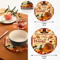thumbnail image 3 of GZHJMY 2PCS Thanksgiving Autumn Turkey Pumpkin Trivets Pot Holders Set and Placemats Set, Hot Pads, Table Mats for Cooking and Baking, Cotton Braided Hot Pads, 7.09"+9.45", 3 of 7