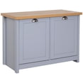 thumbnail image 1 of HOMCOM Armoire à Chaussures avec Portes Doubles, Armoire de Rangement à Chaussures avec 4 Compartiments pour Couloir, Entrée, Gris, 1 of 10