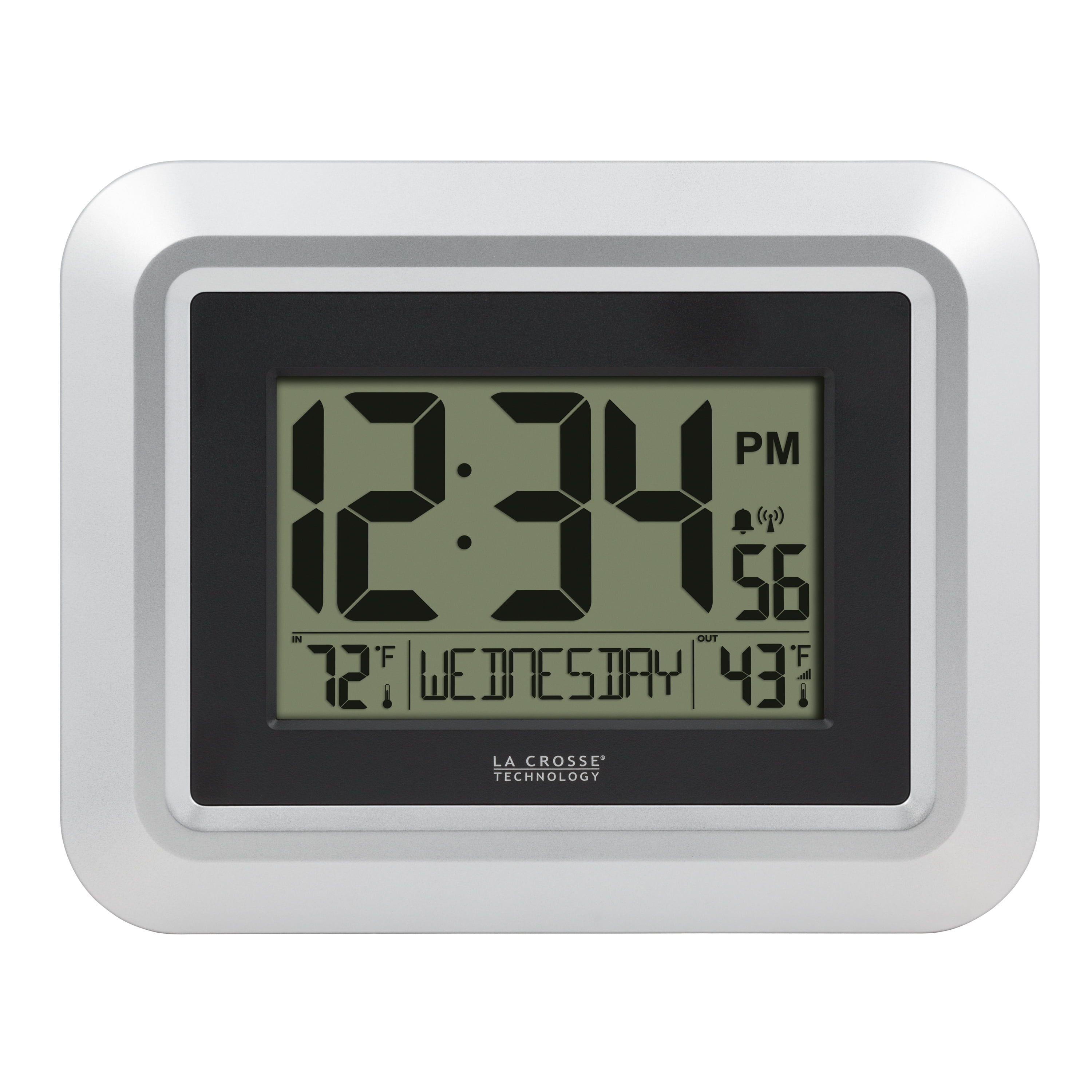 NEW Atomic Time ET-31U Wall Clock Weather Station Digital Temperature Large Font 