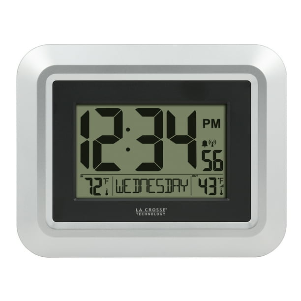 La Crosse Technology Digital Atomic Wall/Table Clock with Temperature ...